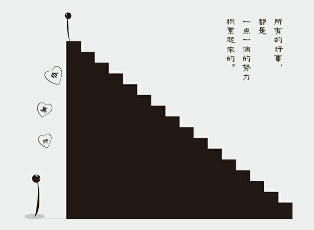 所有的好事，都是一点一滴积累起来的_哲理漫画